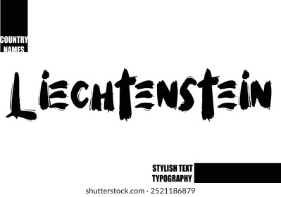 Liechtenstein Texto en negrita Tipografía Texto Country Nombre