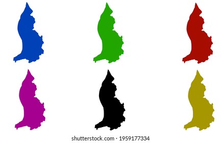 Liechtenstein country map silhouette design in Europe on white background