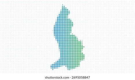 Listenstaine mapa pontilhado em estilo de meio-tom moderno, ilustração vetorial sobre fundo branco
