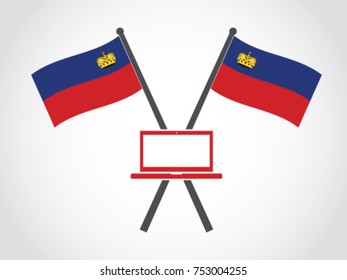 Liechtenstein Emblem Laptop