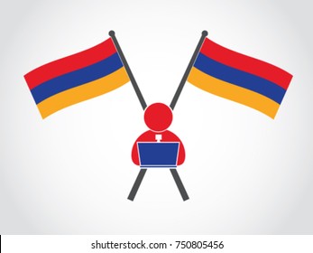 Liechtenstein Emblem Office Worker