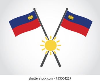 Liechtenstein Emblem Sunny Day