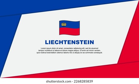 Liechtenstein Flag Abstract Background Design Template. Liechtenstein Independence Day Banner Cartoon Vector Illustration. Liechtenstein Banner