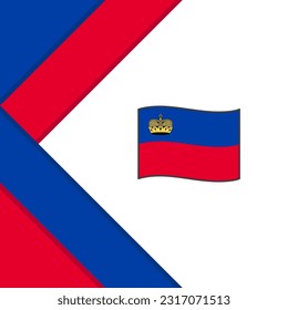 Liechtenstein Flag Abstrakte Hintergrunddesign-Vorlage. Liechtenstein Independence Day Banner Social Media Post. Liechtenstein-Illustration
