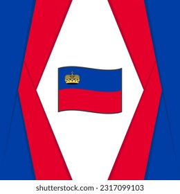 Liechtenstein Flag Abstract Background Design Template. Liechtenstein Independence Day Banner Social Media Post. Liechtenstein Background
