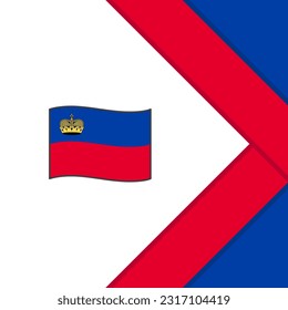 Liechtenstein Flag Abstract Background Design Template. Liechtenstein Independence Day Banner Social Media Post. Liechtenstein Cartoon
