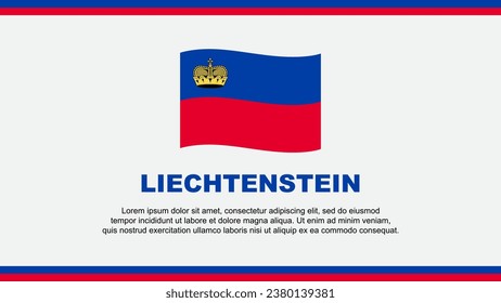 Liechtenstein Flag Abstract Background Design Template. Liechtenstein Independence Day Banner Social Media Vector Illustration. Liechtenstein Design