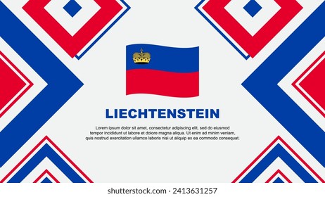 Plantilla de diseño de fondo de resumen de la bandera de Liechtenstein. Ilustración del vector de papel tapiz del Día de la Independencia de Liechtenstein. Día de la Independencia de Liechtenstein