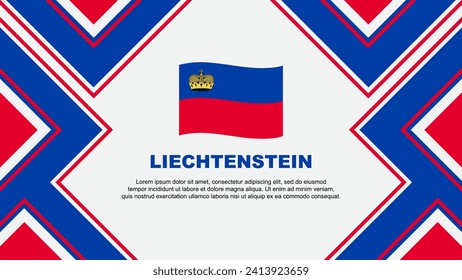 Liechtenstein Flag Abstract Background Design Template. Liechtenstein Independence Day Banner Wallpaper Vector Illustration. Liechtenstein Vector