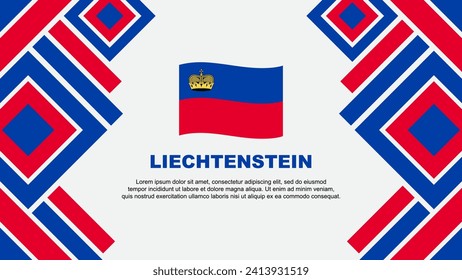 Liechtenstein Flag Abstract Background Design Template. Liechtenstein Independence Day Banner Wallpaper Vector Illustration. Liechtenstein