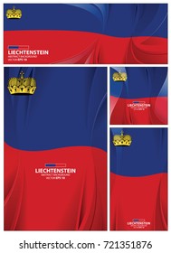 Liechtenstein flag abstract colors background. Collection banner design. brochure vector illustration.