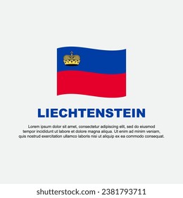 Liechtenstein Flag Background Design Template. Liechtenstein Independence Day Banner Social Media Post. Liechtenstein Background