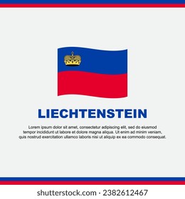 Liechtenstein Flag Background Design Template. Liechtenstein Independence Day Banner Social Media Post. Liechtenstein Cartoon