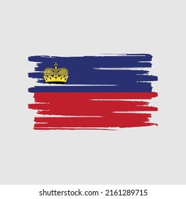 Liechtenstein Flag Brush. National Flag
