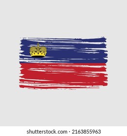Liechtenstein Flag Brush. National Flag