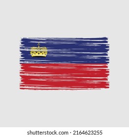 Liechtenstein Flag Brush. National Flag