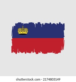 Liechtenstein Flag Brush. National Flag