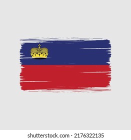 Liechtenstein Flag Brush. National Flag