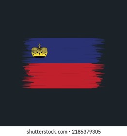 Liechtenstein Flag Brush. National Flag