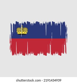 Liechtenstein Flag Brush. National Flag