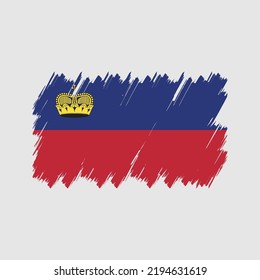 Liechtenstein Flag Brush. National Flag