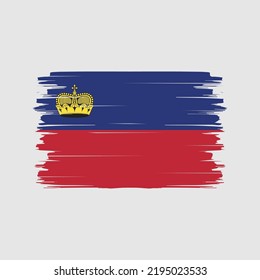 Liechtenstein Flag Brush. National Flag