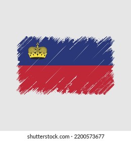Liechtenstein Flag Brush Strokes. National Flag
