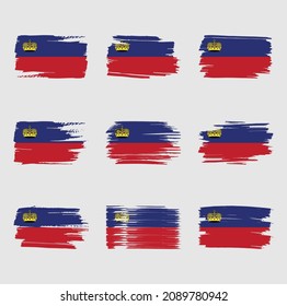 Pintado de pinzas de la bandera de Liechtenstein 