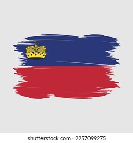 Ilustración del vector del pincel de bandera de Liechtenstein