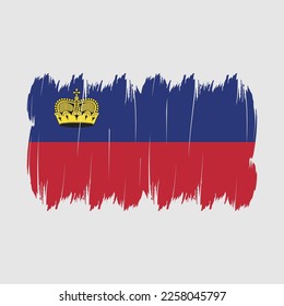 Liechtenstein Flag Brush Vector Illustration