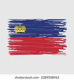Liechtenstein-Flagge - Vektorgrafik mit Pinselspitze
