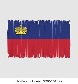 Liechtenstein Flag Brush Vector Illustration