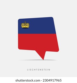 Icono de chat de la burbuja de bandera de Liechtenstein