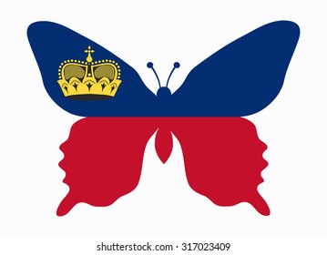 liechtenstein flag butterfly