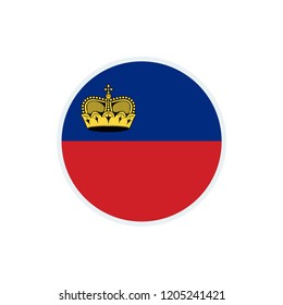 Liechtenstein flag. Liechtenstein circle flag