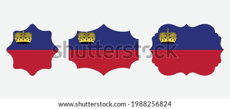 Liechtenstein flag. flat icon symbol vector illustration