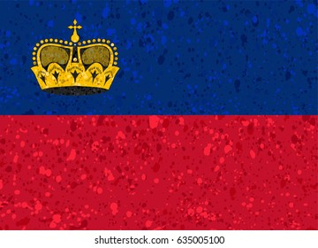 liechtenstein flag grunge illustration