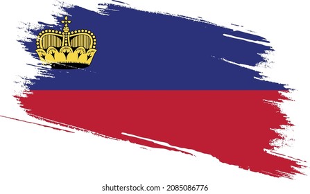 Liechtenstein-Flagge mit Grunge-Textur