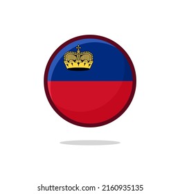 Icono de la bandera de Liechtenstein. Estilo plano de la bandera de Liechtenstein aislado en un fondo blanco - vector de existencias.