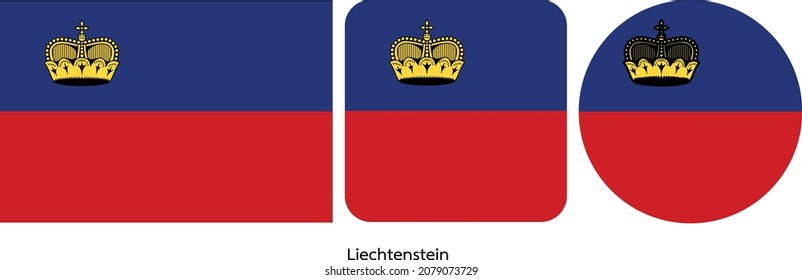 Liechtenstein flag icon set . icons collection