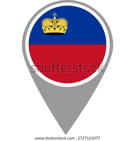 Liechtenstein flag location pin, Liechtenstein flag on location pin, Liechtenstein map pointer in high quality
