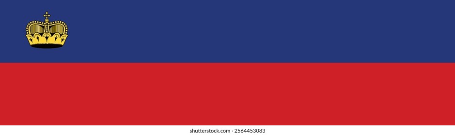 Liechtenstein flag long banner digital vector illustration
