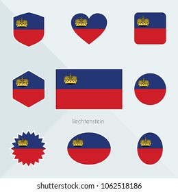 Liechtenstein flag. National flag of Liechtenstein. Liechtenstein vector flag button. Liechtenstein independence day.