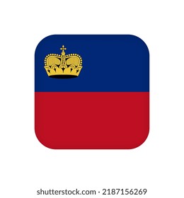 Liechtenstein flag, official colors. Vector illustration.