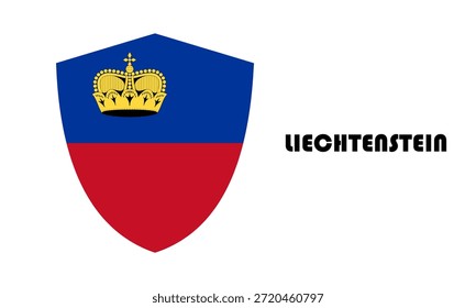 Liechtenstein Flagge in Schildform (Badge)