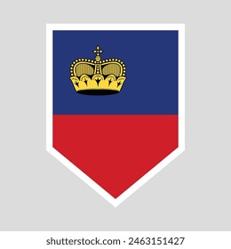 Liechtenstein Flag in Shield Shape Frame