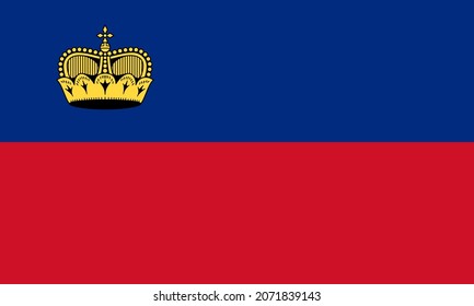 Liechtenstein Flag Vector for Designer.