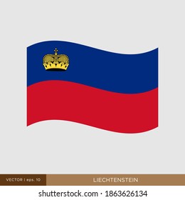 Liechtenstein Flag Vector Illustration Design Template.