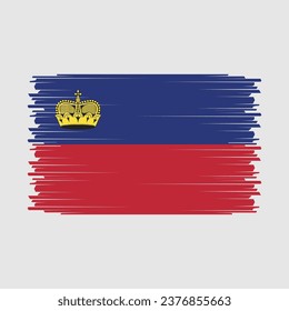 Liechtenstein Flag Vector Illustration Design
