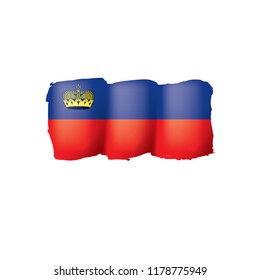 liechtenstein flag, vector illustration on a white background